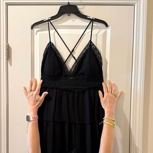 Charlotte Russe Black Spaghetti Strap Dress